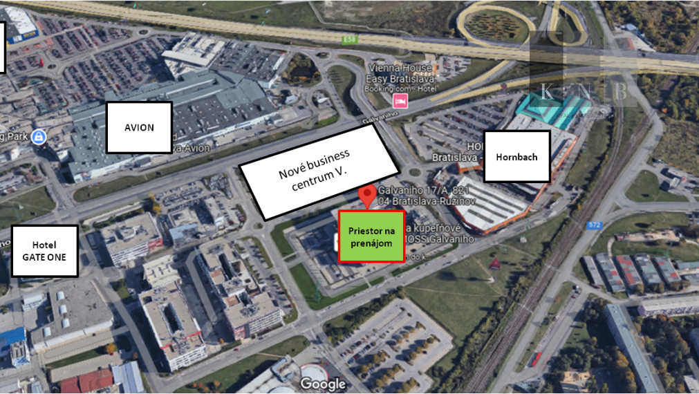Prenájom kancelárskeho priestoru 411m² na ulici Galvaniho v meste Bratislava