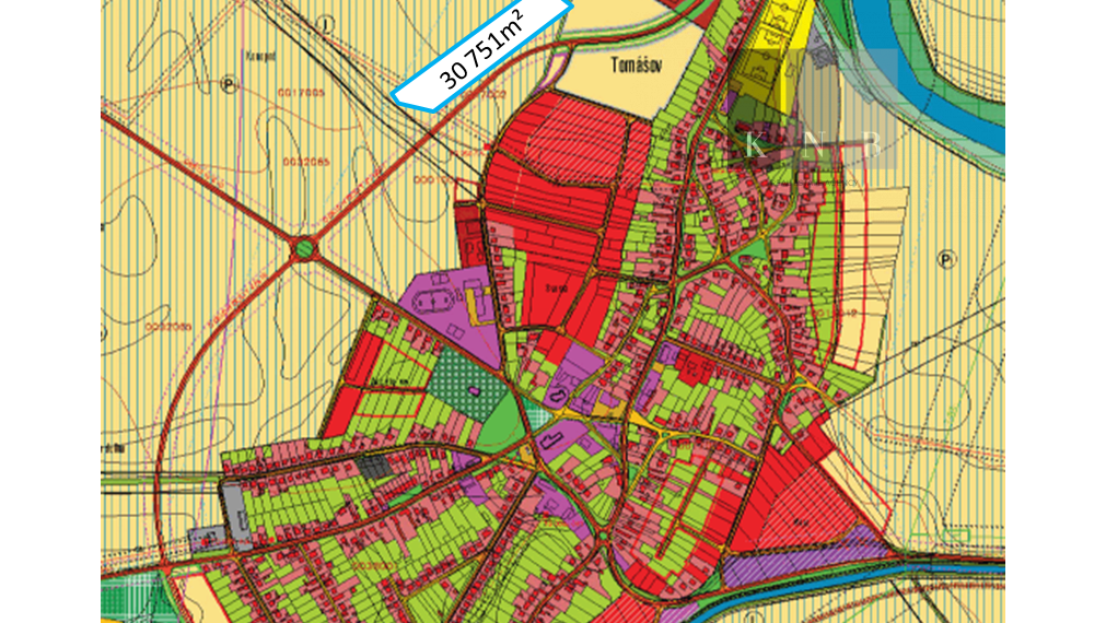 Predaj pozemku 30 751 m² v blízkosti zastavaného územia v obci Tomášov