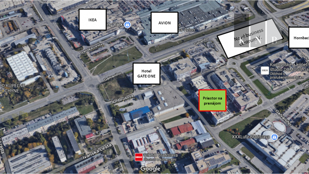 Prenájom kancelárskeho priestoru 225 m² na ulici Galvaniho v meste Bratislave