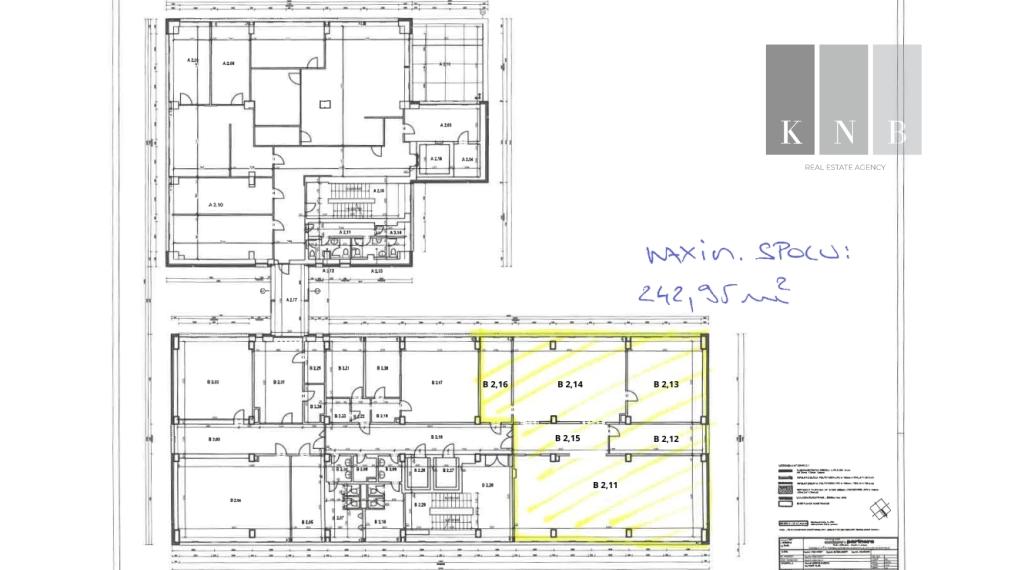Prenájom samostatného kancelárskeho traktu 243 m² na Vajnorskej ulici v meste Bratislava