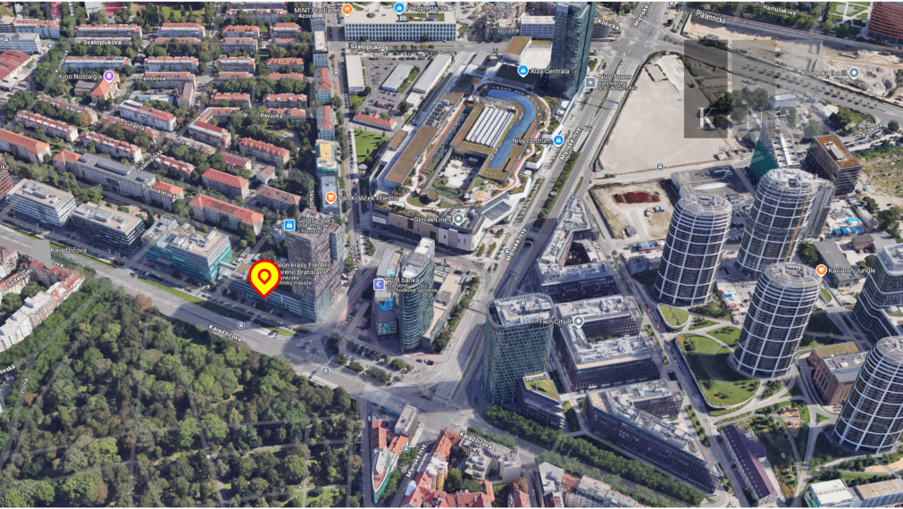 Prenájom prízemného obchodného priestoru 138 m² vo výbornej lokalite mesta Bratislava