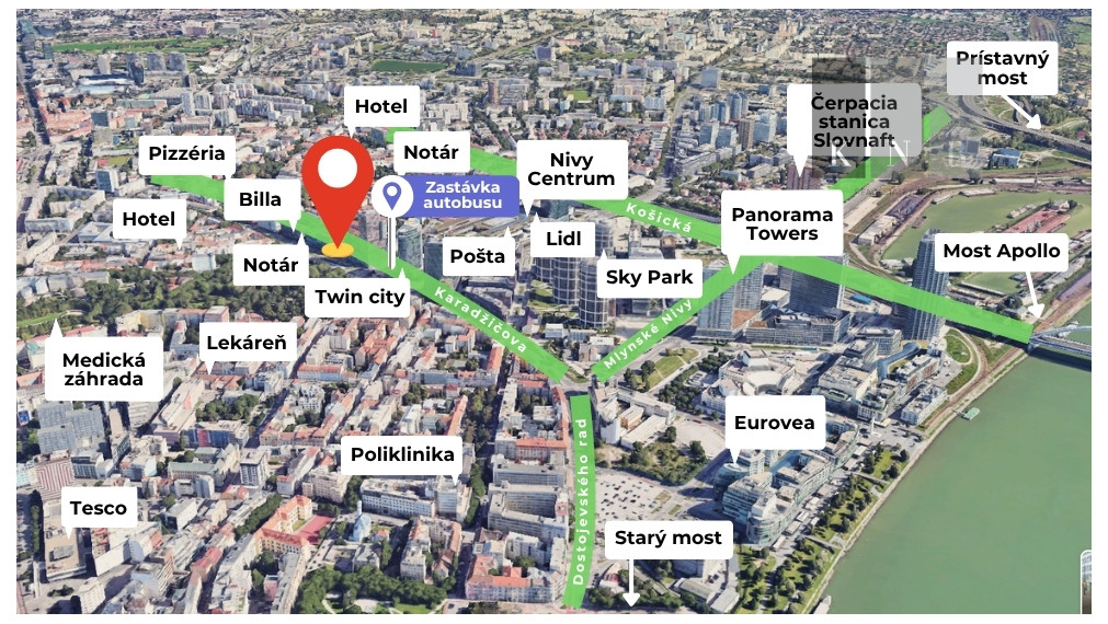 Prenájom prízemného obchodného priestoru 138 m² vo výbornej lokalite mesta Bratislava