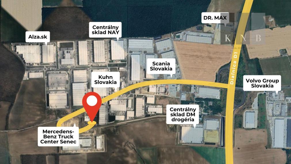 Predaj novopostaveného obchodného skladu 300 m² pri diaľnici D1 SENEC