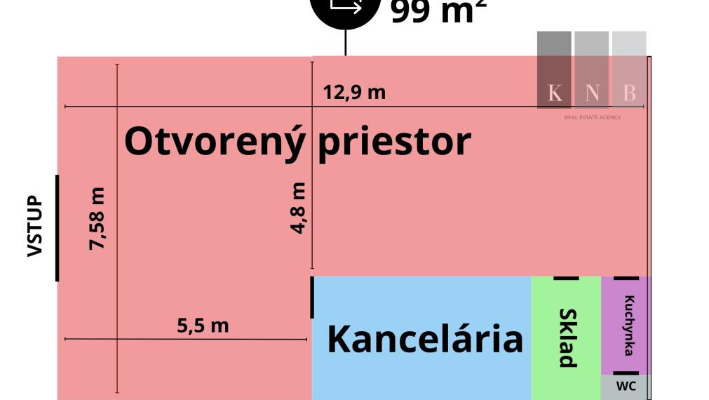 Prenájom prízemného obchodného priestoru 99 m² vo frekventovanej lokalite mesta Bratislava