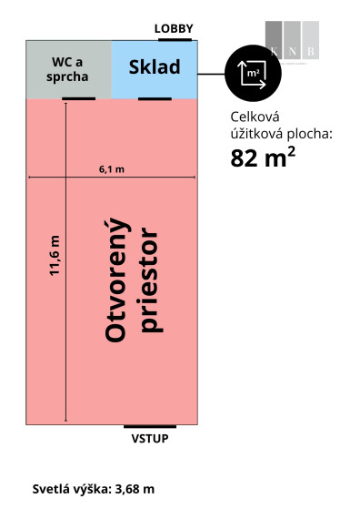 Ground-floor retail unit 82 m² for rent in a high-traffic location in Bratislava