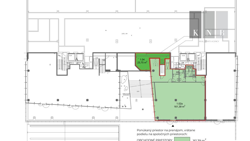 Prenájom prízemného obchodného priestoru 185 m² na prémiovej adrese v meste Bratislava