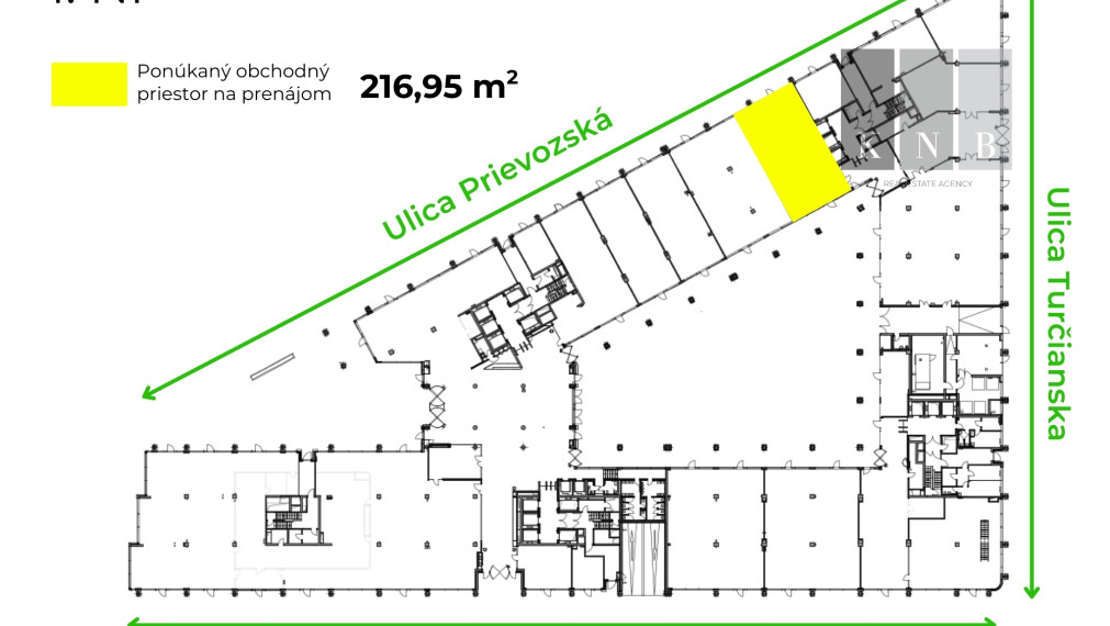 Prenájom obchodného priestoru 217 m² v skvelej lokalite v centre mesta Bratislava