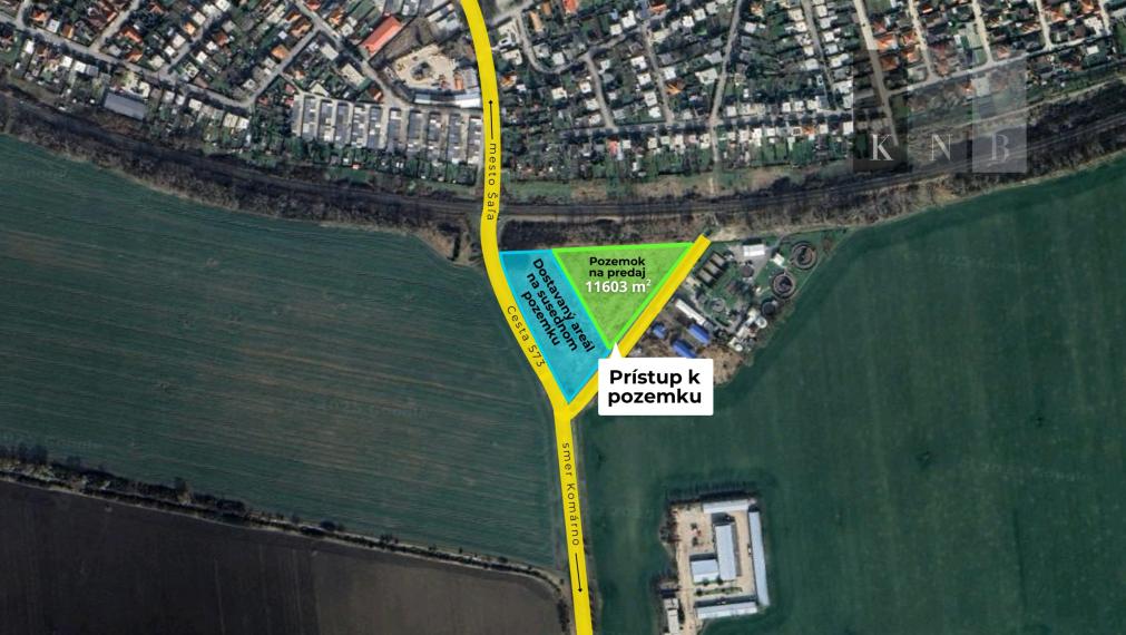 Predaj stavebného pozemku 11 603 m² v meste Šaľa