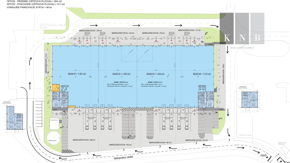 New warehouse space for rent in the city of Senec