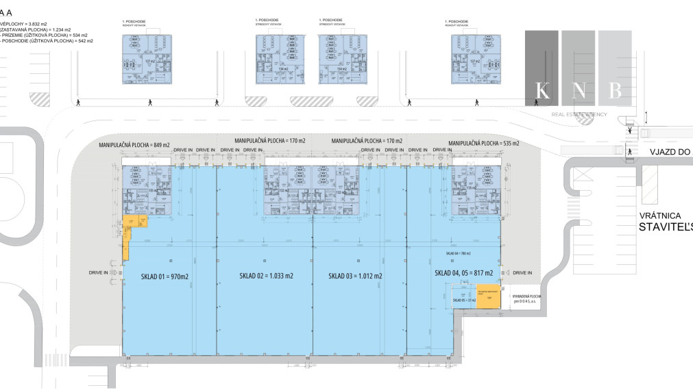 Prenájom 2 nových skladov od 800 m² vrátane kancelárii priamo v meste Bratislava