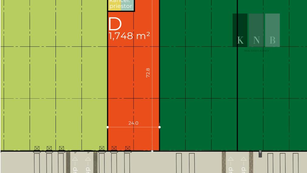 Prenájom skladových priestorov od 1600 m² vrátane kancelárií v meste Trnava
