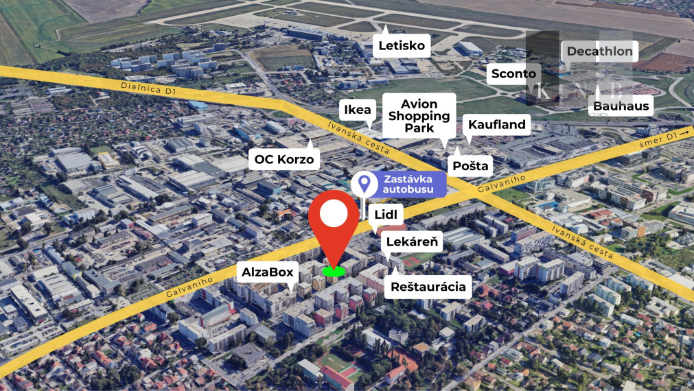 Rental of an above-standard 3-room apartment 88 m² with 2 parking spaces on Galvaniho Street in Bratislava