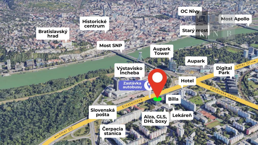 Prenájom samostatného kancelárskeho traktu 200 m² v jedinečnej budove Einpark v meste Bratislava
