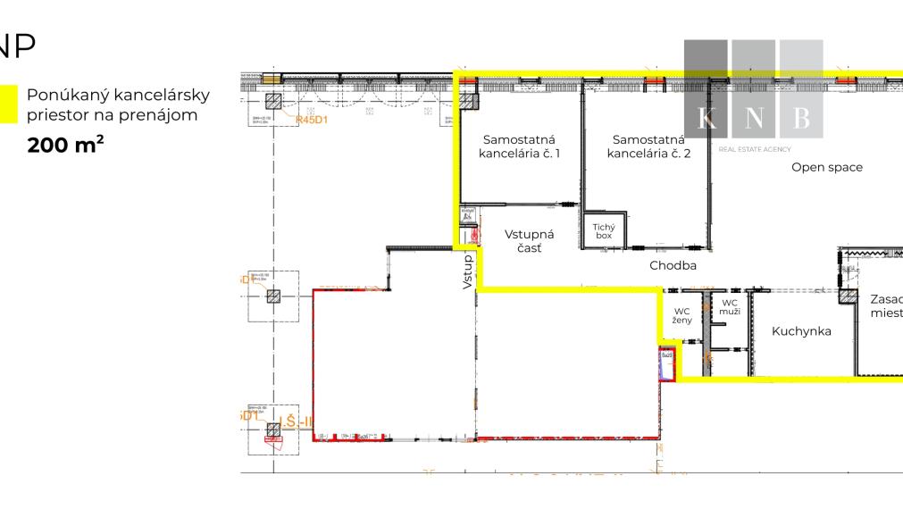 Prenájom samostatného kancelárskeho traktu 200 m² v jedinečnej budove Einpark v meste Bratislava