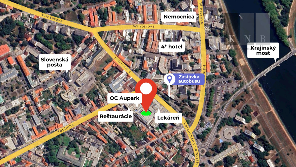 Self-contained commercial unit for rent from 335 m² in the Aupark retail center in Piešťany