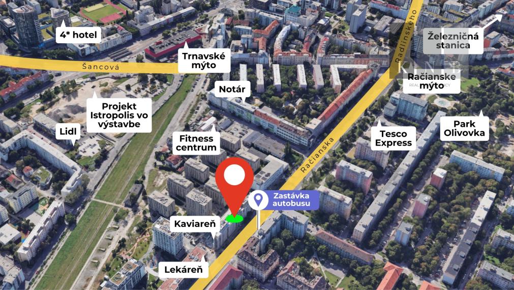 Predaj samostatného kancelárskeho priestoru 172,9 m² v úplne novej rezidenčnej budove na Račianskej ulici v meste Bratislava