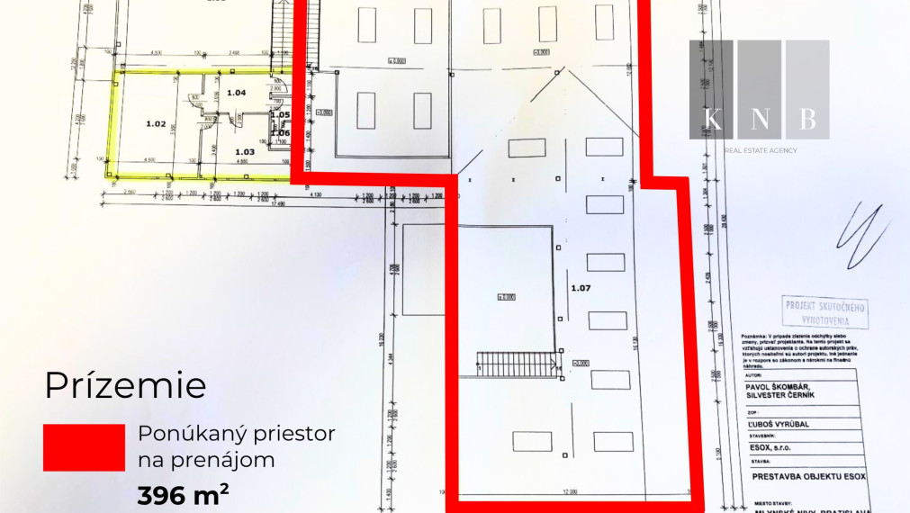 Two-storey retail and warehouse space 672 m² for rent on Bajkalská Street in Bratislava