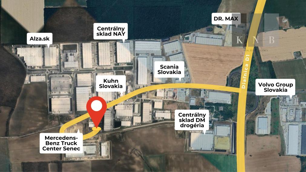 Budúca výstavba obchodných skladov na prenájom – obchod / sklad / kancelária od 650 m² v meste Senec