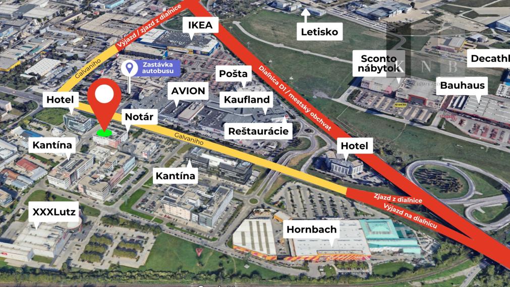 Prenájom samostatného kancelárskeho priestoru 317 m² v GBC I v meste Bratislava