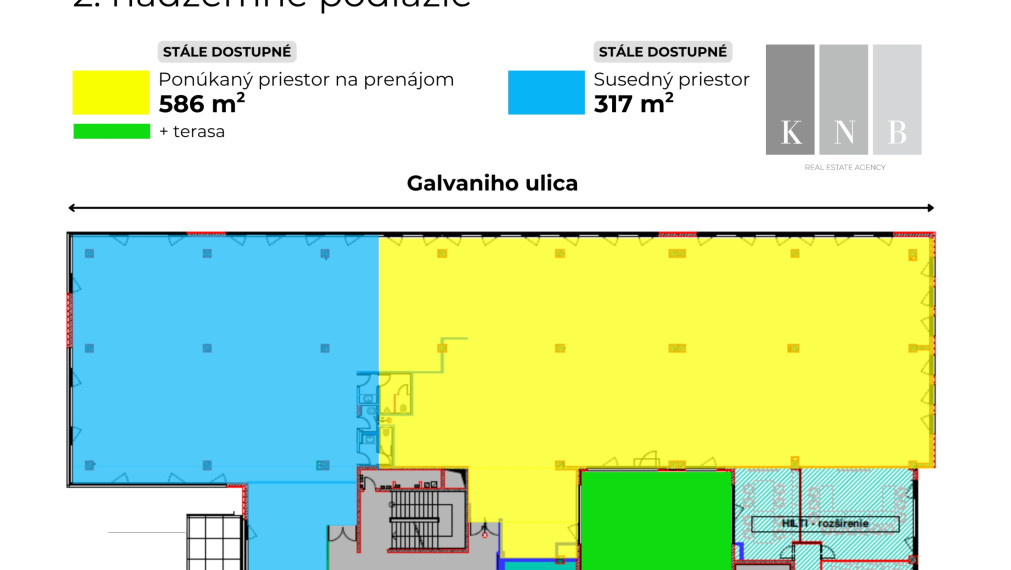 Prenájom samostatného kancelárskeho priestoru 586 m² v GBC I v meste Bratislava