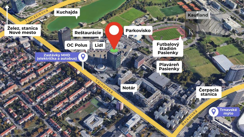 Fully furnished offices for rent on Vajnorská Street in Bratislava