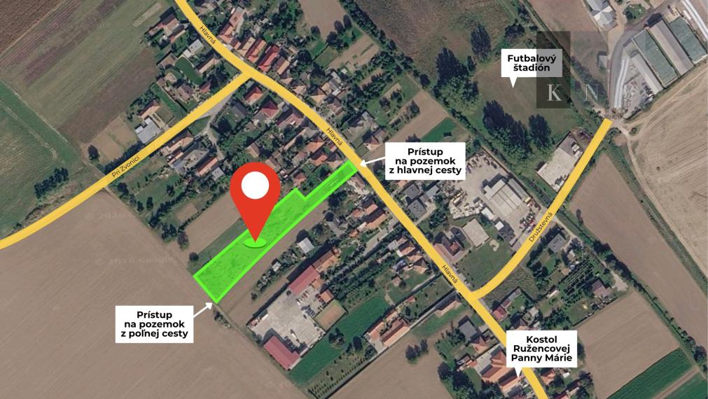 Pozemok 4 637 m² na predaj vhodný na výstavbu bytov alebo rodinných domov v obci Veľké Ripňany, časť Behynce