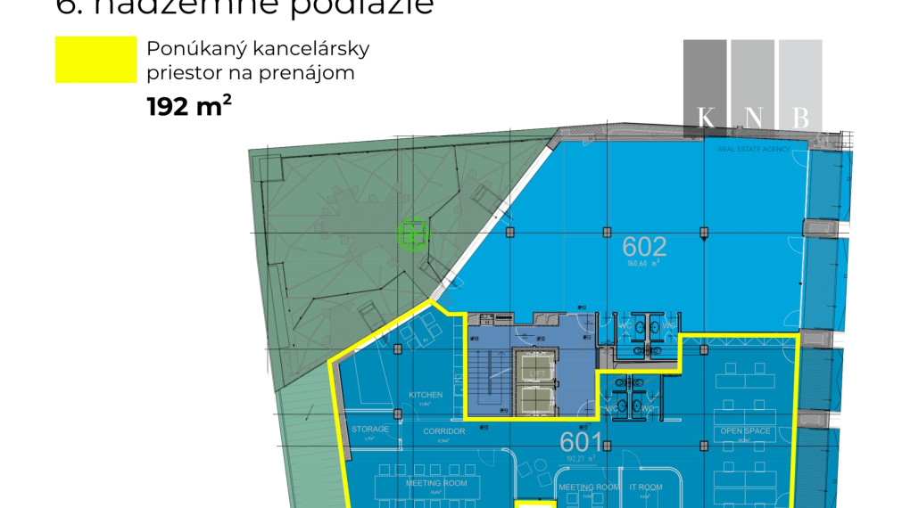 Self-contained office units from 170 m² for rent directly in the historic city center of Bratislava