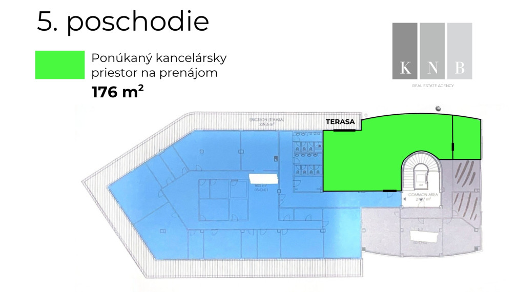 Prenájom samostatného kancelárskeho traktu 176 m² na Rožňavskej ulici v meste Bratislava
