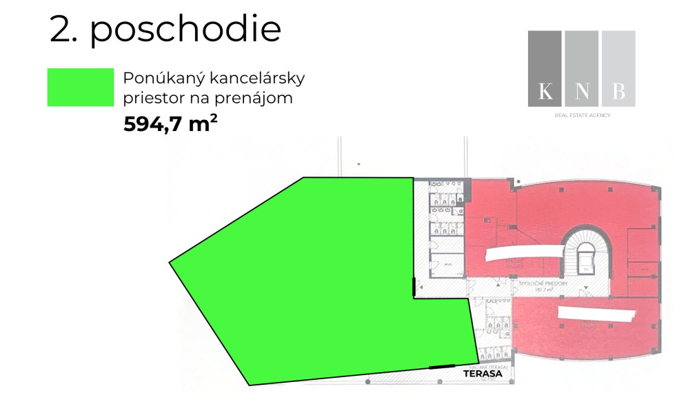 Prenájom samostatného kancelárskeho traktu 594,7 m² na Rožňavskej ulici v meste Bratislava
