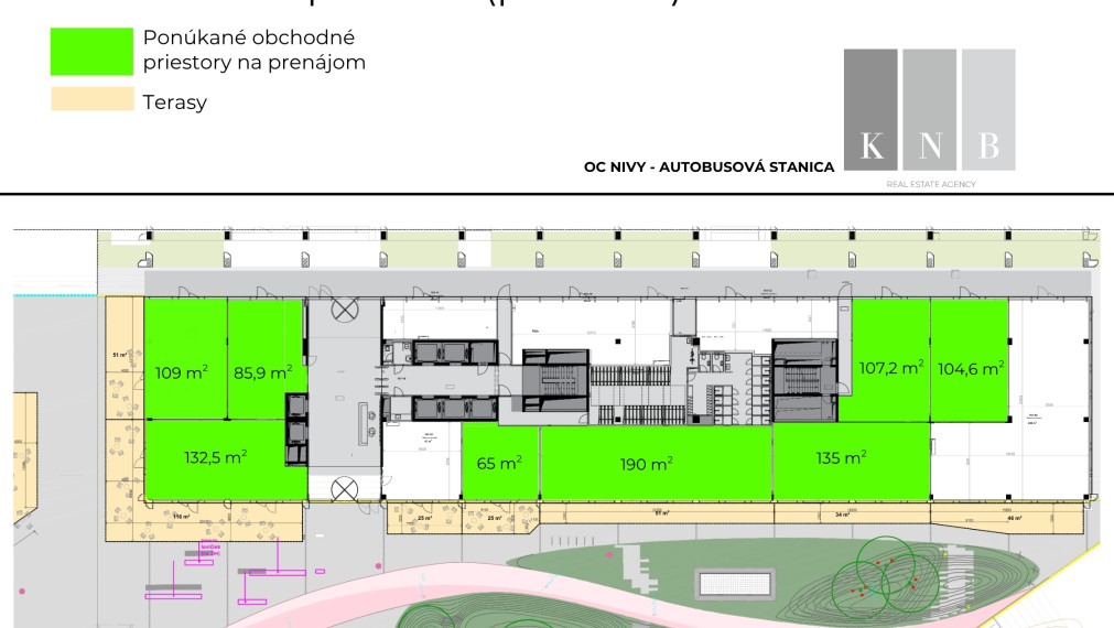 Prenájom obchodných priestorov od 65 m² priamo v modernom centre mesta Bratislava