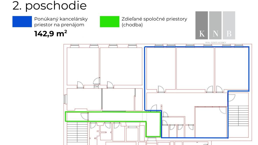 Kancelárske priestory 143 m² na prenájom v historickom centre mesta na Štefanovičovej ulici, Bratislava - Staré Mesto