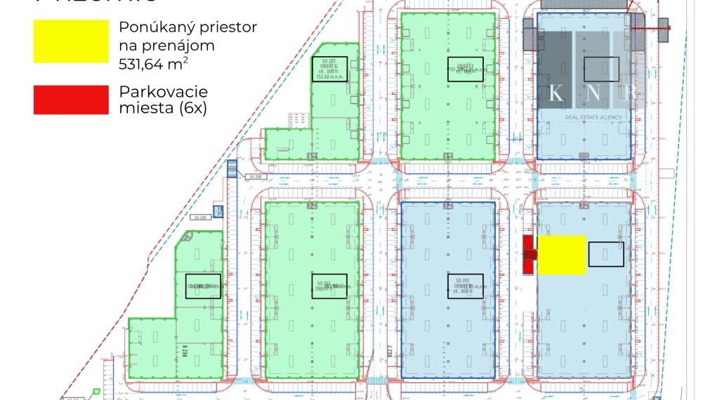 Prenájom obchodno-skladového priestoru 404 m² s modernými kanceláriami 128 m² – Bratislava, Bory