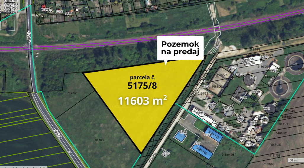 Predaj stavebného pozemku 11 603 m² v meste Šaľa