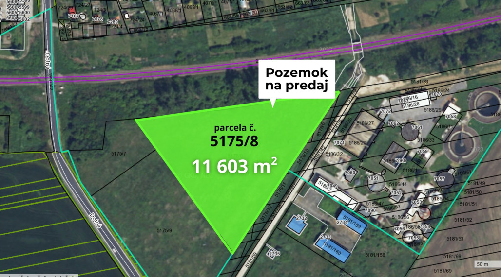 Building plot 11,603 m² for sale in the town of Šaľa