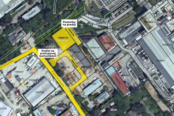 Stavebný pozemok 1613 m² na predaj na ulici Elektrárenská v meste Bratislava