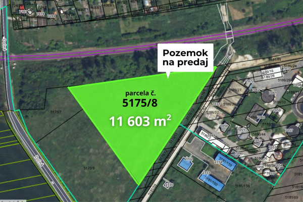 Predaj stavebného pozemku 11 603 m² v meste Šaľa