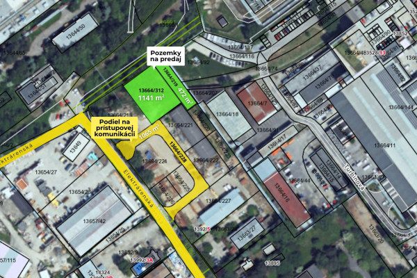 Stavebný pozemok 1613 m² na predaj na ulici Elektrárenská v meste Bratislava